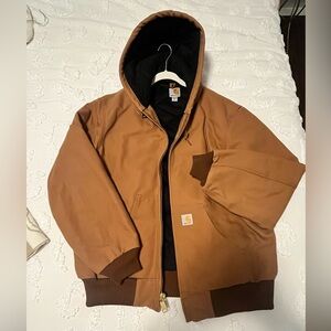 Carhartt Loose-Fit Firm Duck Insulated Flannel Lined Active Hooded Jacket